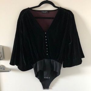 Zara velvet bodysuit